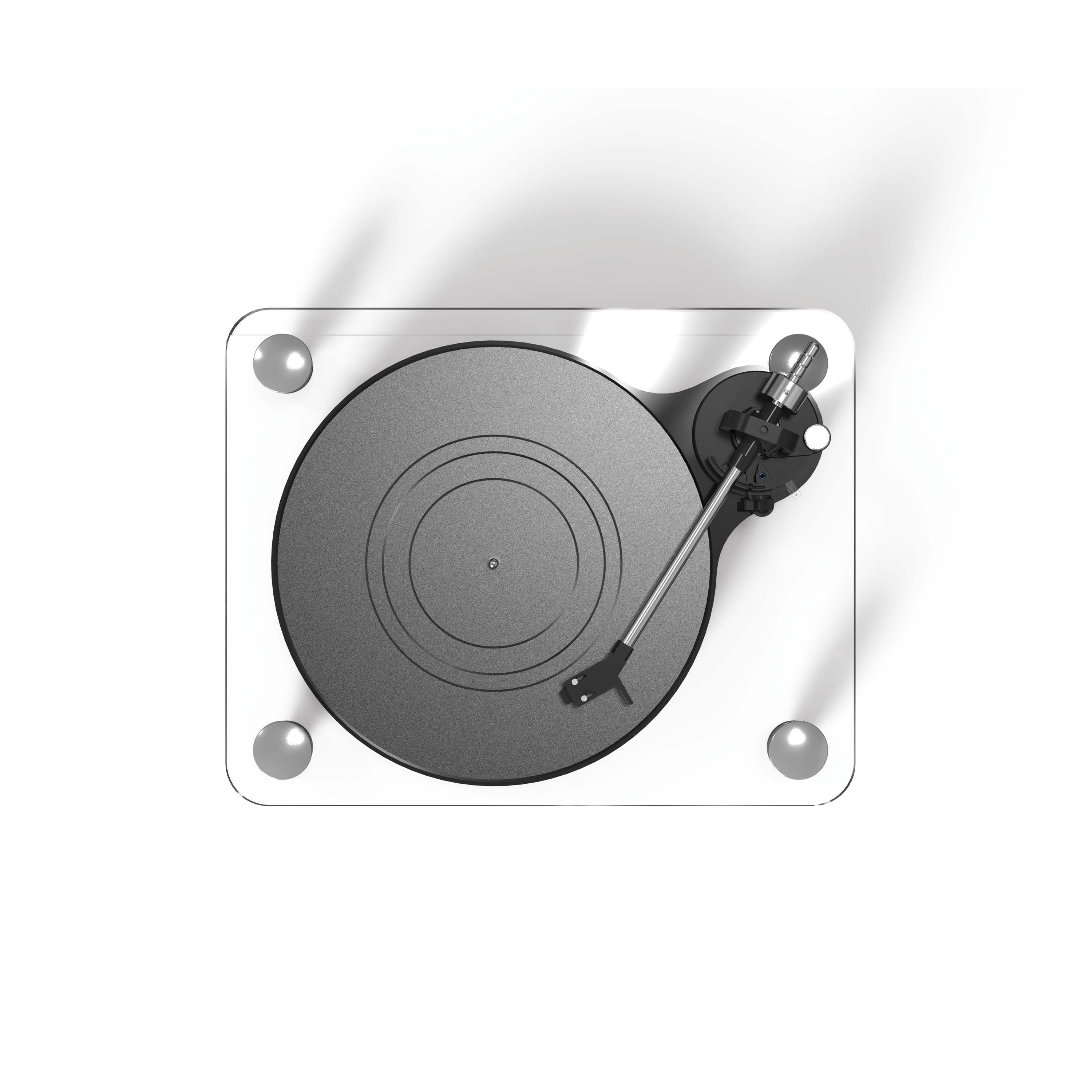 Vinyl Turntable Player with Bluetooth Feature Acrylic Record Player for 3.5mm Output for Vinyl Records