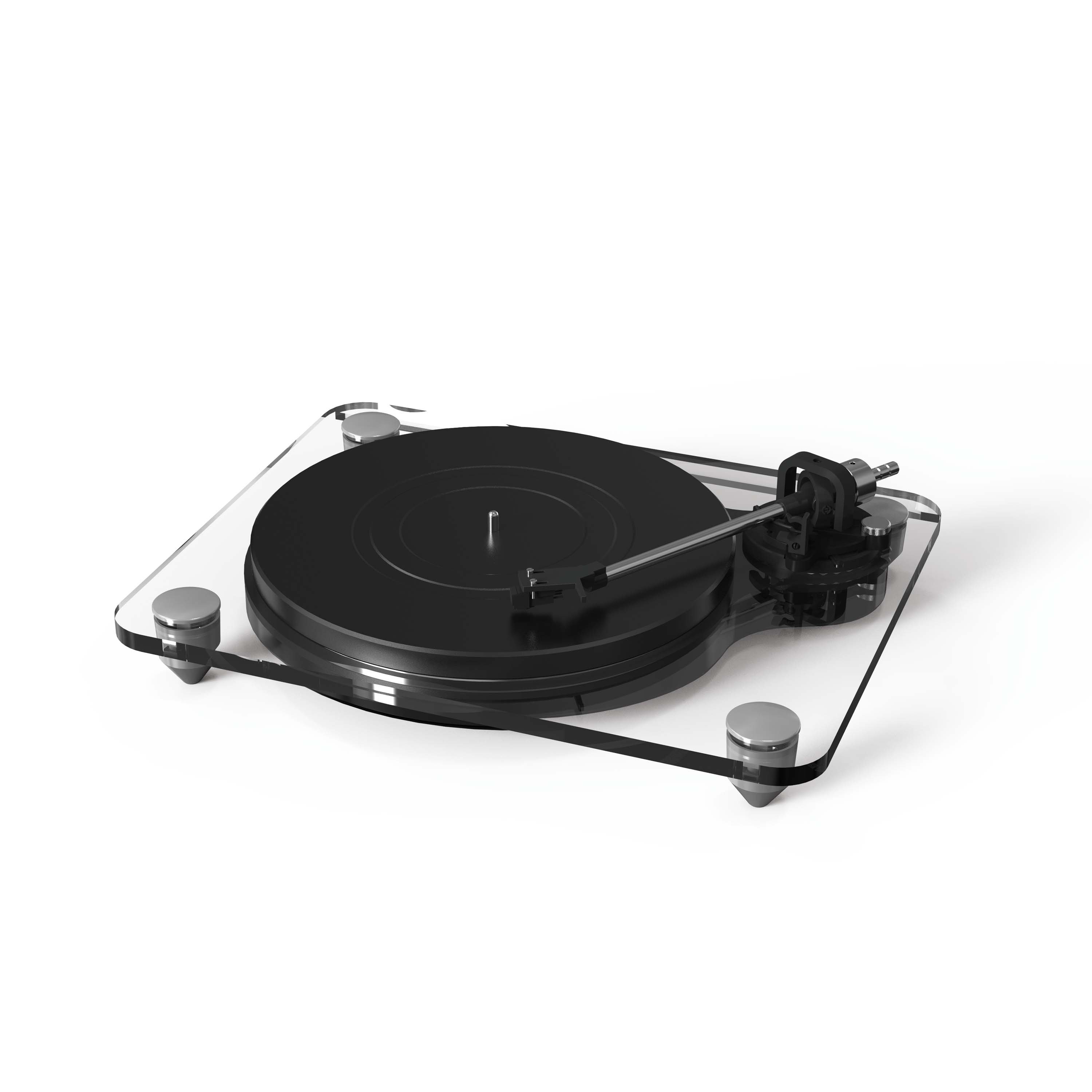 Vinyl Turntable Player with Bluetooth Feature Acrylic Record Player for 3.5mm Output for Vinyl Records