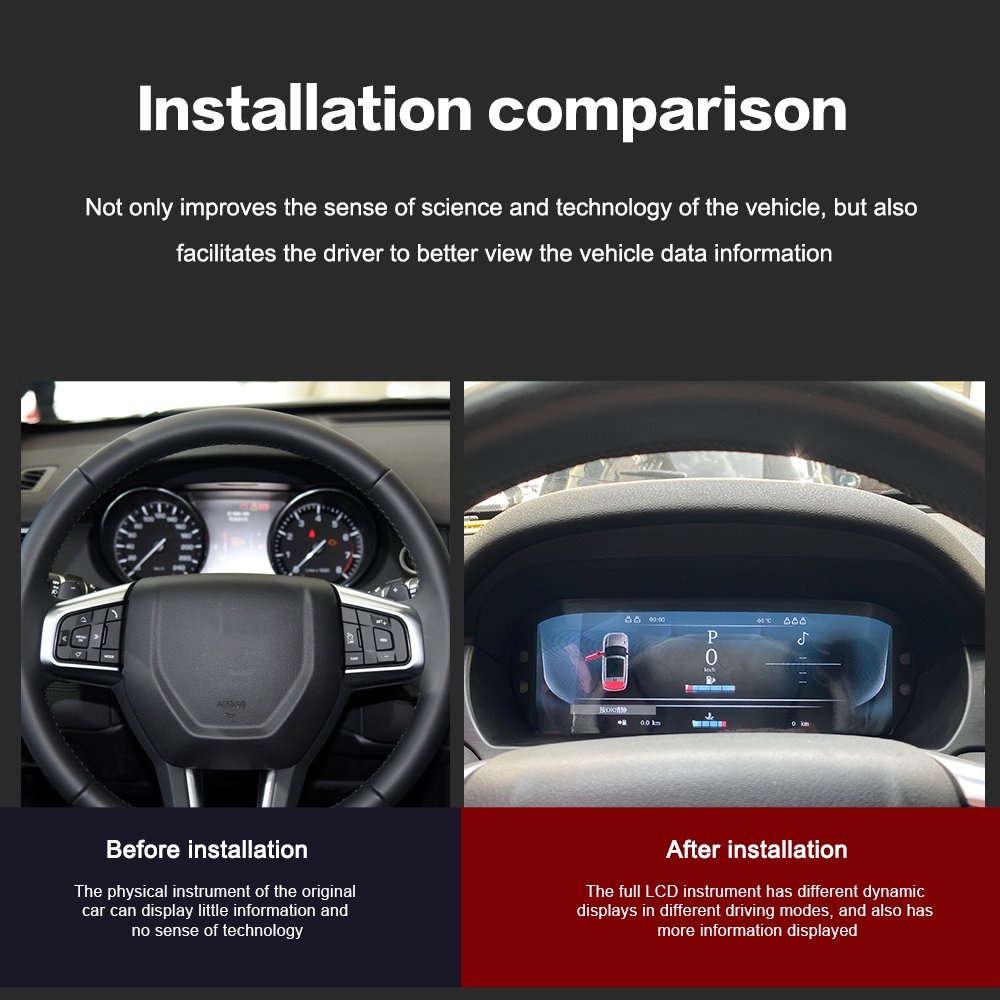 For Land Rover Discovery Sport 2015-2019 Car Digital Cluster LCD Dashboard Player Cockpit Virtual Instrument