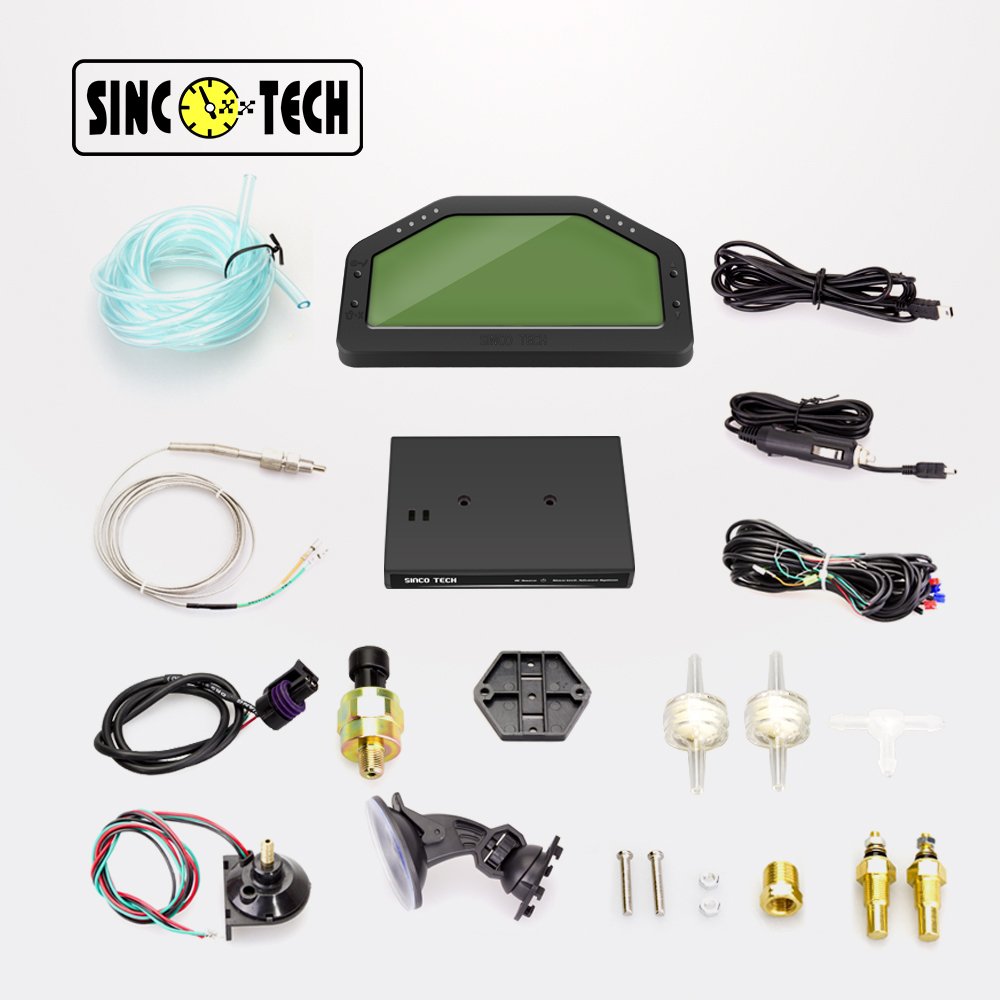 SincoTech 6.5'' Digital Wireless LCD Race Dash Boost Speed Tacho EGT AFR Oil Water Temp Gauge Instrument Cluster DO904