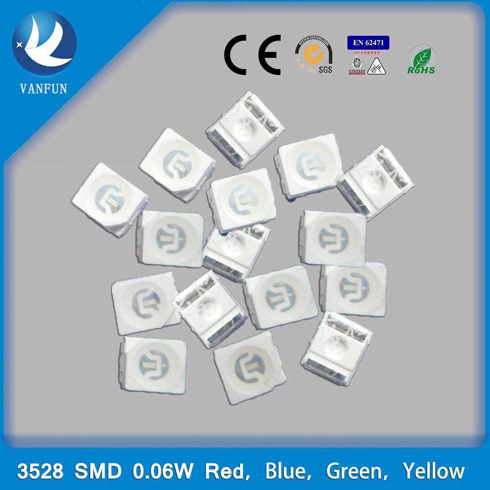 Vanfun 3528 SMD LED Chip Multi-Color 4-Pin RGB Epistar Manufactured for LED Lamp Emitted White UV Red Blue Light