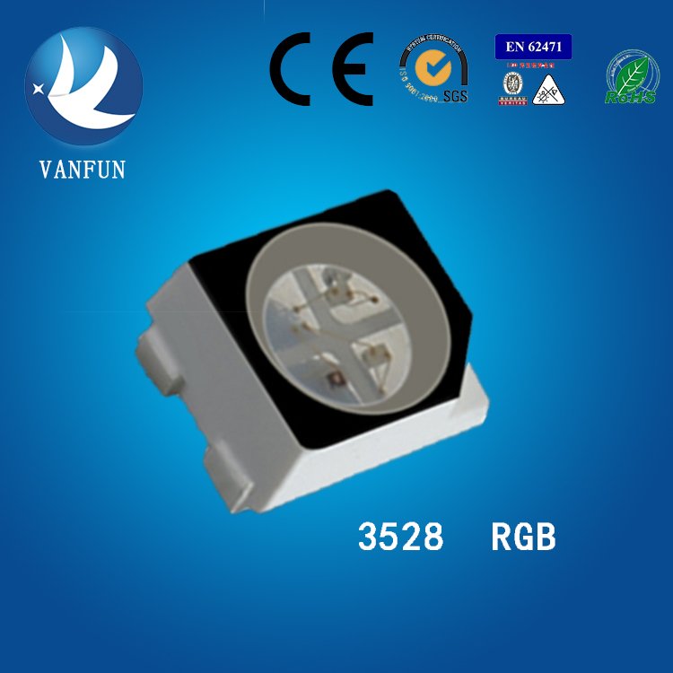 Vanfun 3528 SMD LED Chip Multi-Color 4-Pin RGB Epistar Manufactured for LED Lamp Emitted White UV Red Blue Light