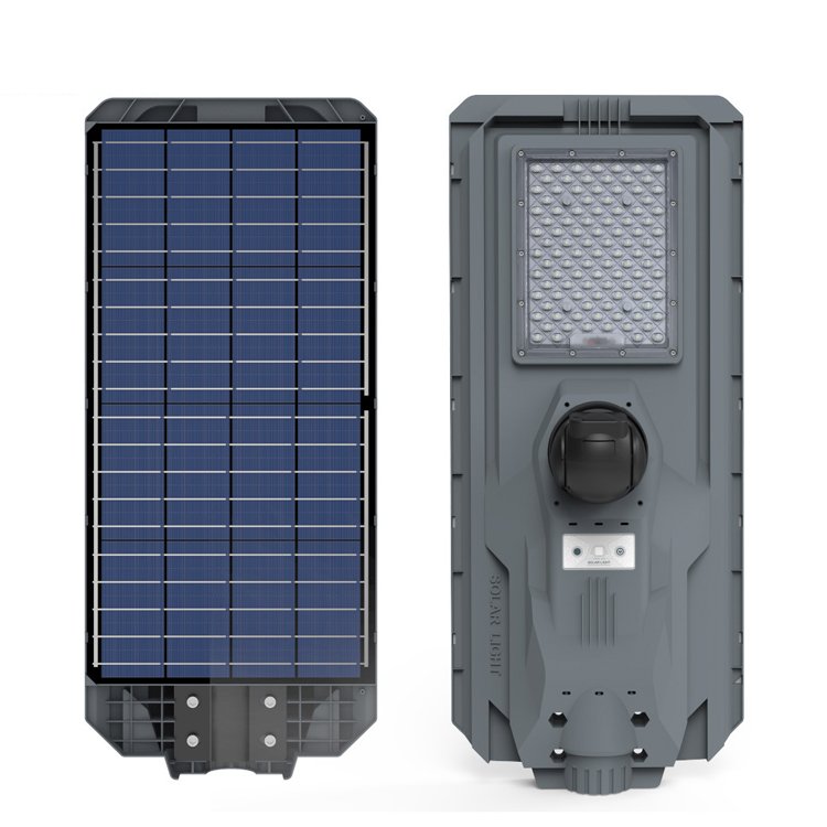 800W 1200W Exproof Architectural Die Cast Aluminium Road Park Integrated Solar Sensor Street Lights With Cctv Camera