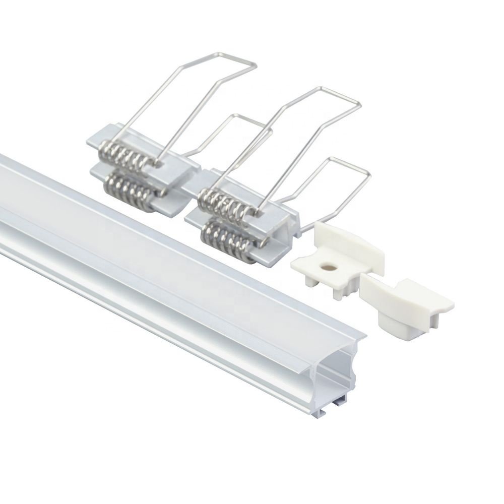 W25*H17mm Led Recessed Aluminium groove Line Light Without Spot Most Into Housing Hard bar Dark Installation with Spring Clip