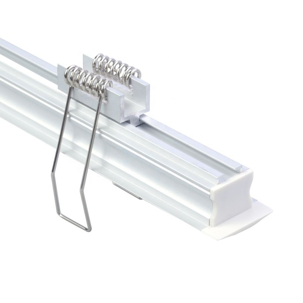 W25*H17mm Led Recessed Aluminium groove Line Light Without Spot Most Into Housing Hard bar Dark Installation with Spring Clip