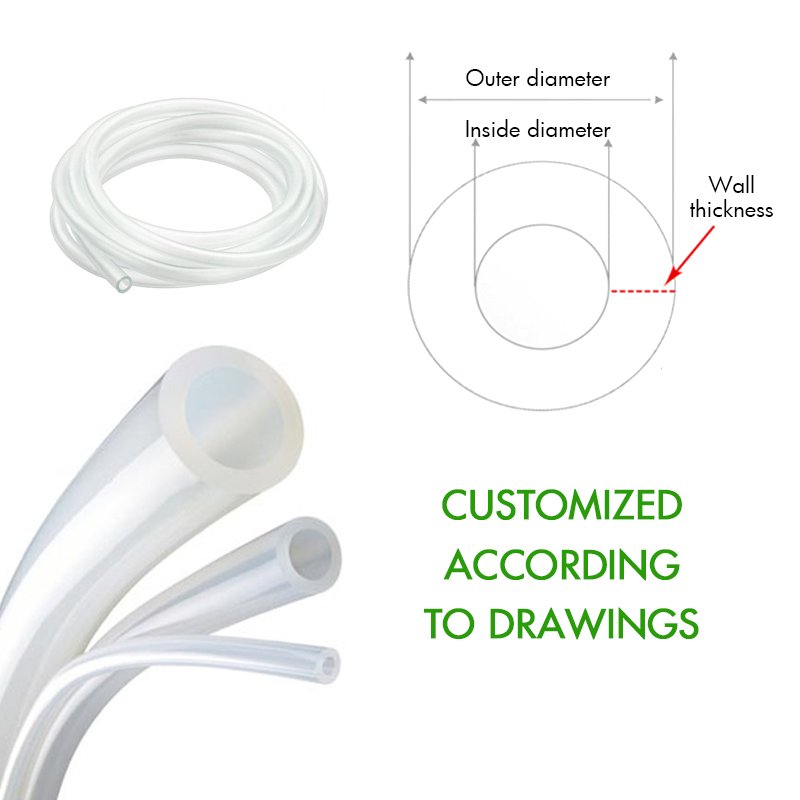 Medical Grade Silicone Hose Custom Silicon Tube 10mm 12mm Tubing Flexible Silicon Rubber Tube for Food Medical Use