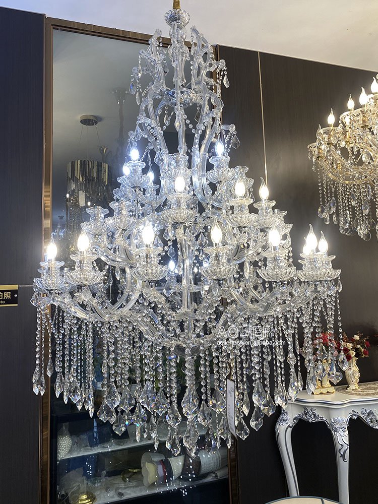 Aolier Luxury Crystal Modern Chandeliers for Hotel Villa Wedding Crystal Chandelier Table Centerpieces