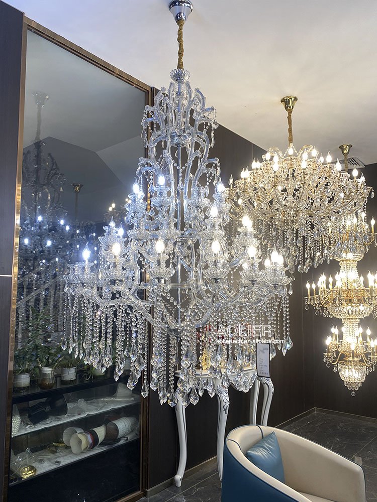 Aolier Luxury Crystal Modern Chandeliers for Hotel Villa Wedding Crystal Chandelier Table Centerpieces