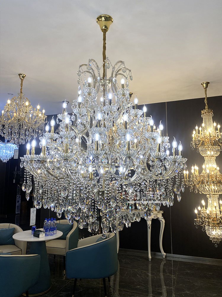 Aolier Luxury Crystal Modern Chandeliers for Hotel Villa Wedding Crystal Chandelier Table Centerpieces