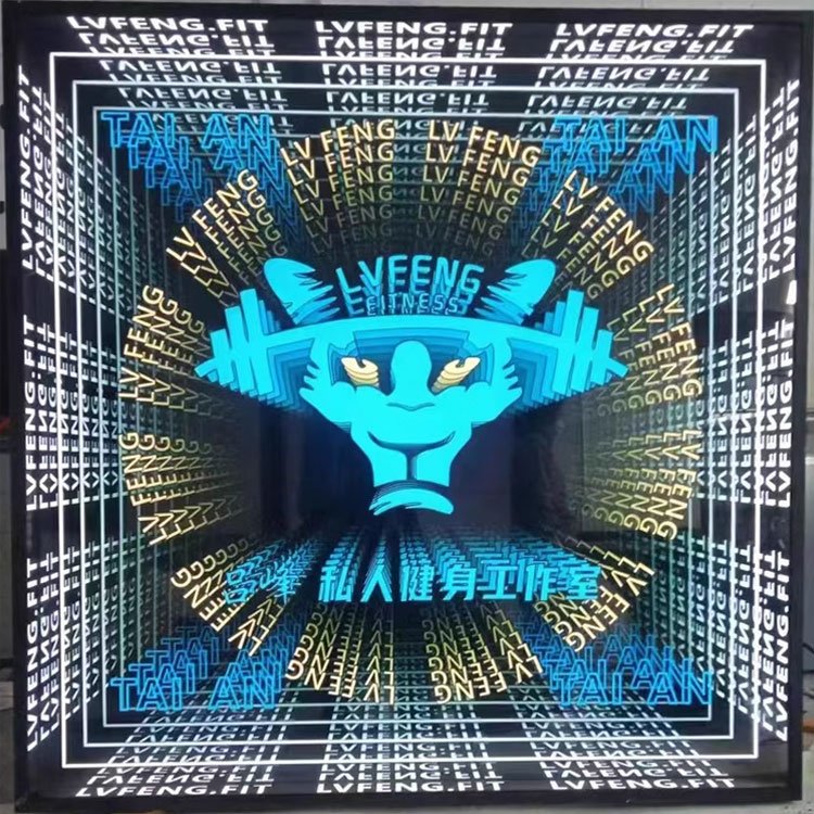 Customized 3D Led Dance Floor Magnetic Wedding Party Infinity Mirror Floor Interactive Video Dancing Floor Glass Waterproof