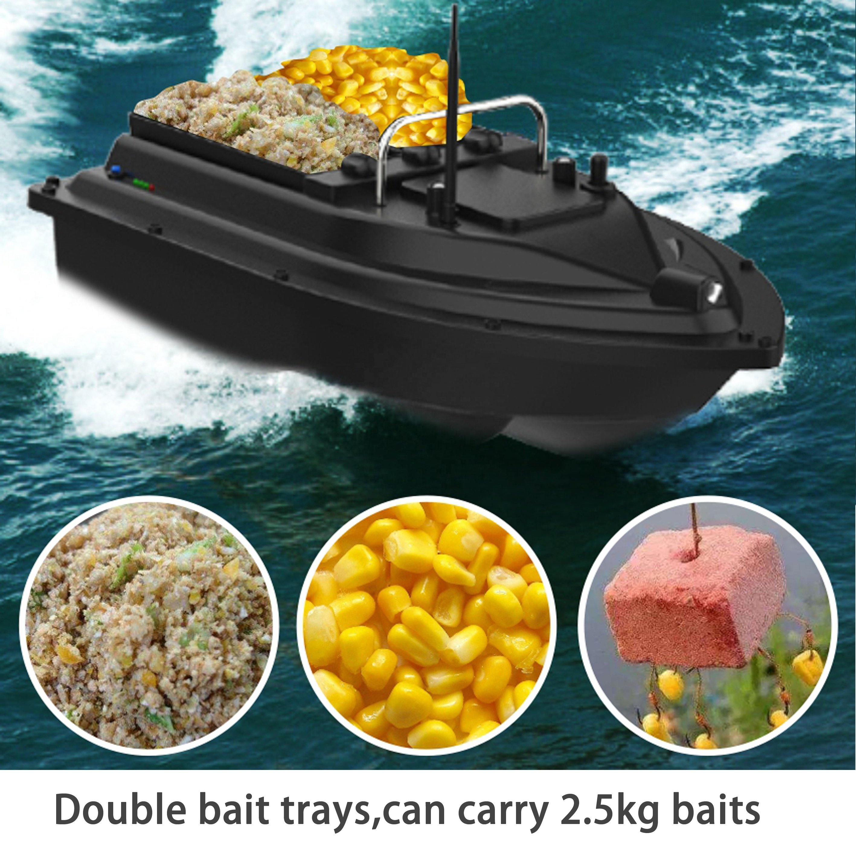 Cruise Control Auto Forward 2.4g Long Distance Rc Bait Boat for Carp Fishing 500m
