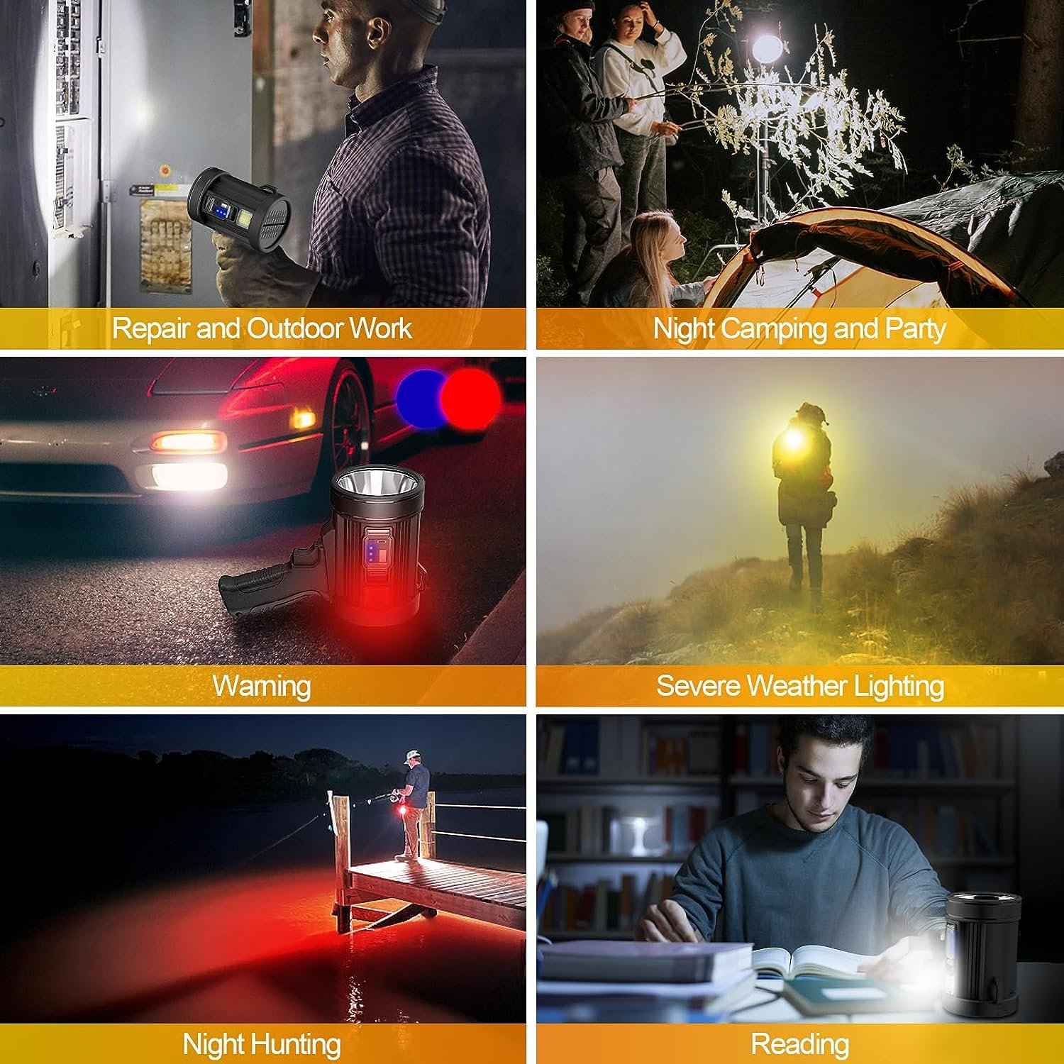 Multi-functional Emergency Light Portable Long Endurance USB Charging LED Charging Camping Lamp Outdoor Strong Light Flashlight