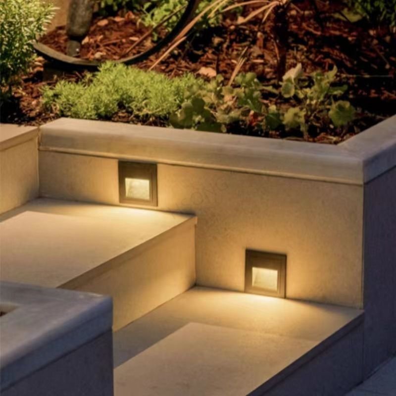 IP65 COB Aluminum 6W LED Rectangle Recessed Stair Lighting Step Light Outdoor