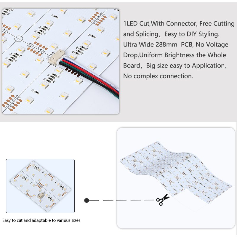 Manufacturer Price Ip20 Led Backlit Panel Light Luminous 24v Flexible Led Light Sheet METALUX Rgbw 2700k 4000k 6500k Flex Light
