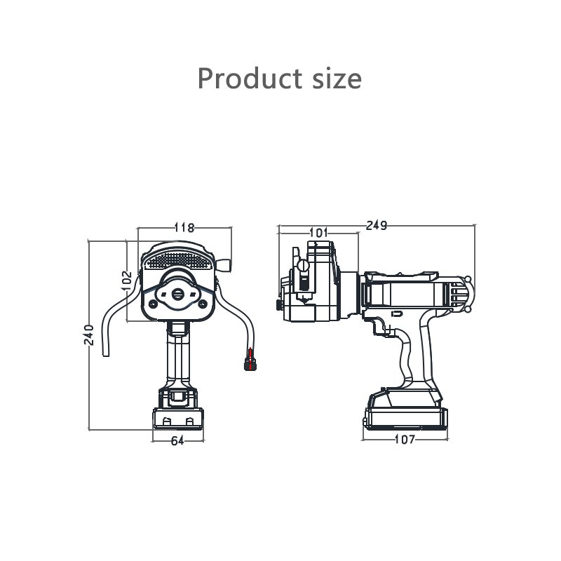 JIHPUMP High Volume Peristaltic Pump Portable Auto Handle Sampler for Fluid Liquid Oil Water Air Milk Wastewater