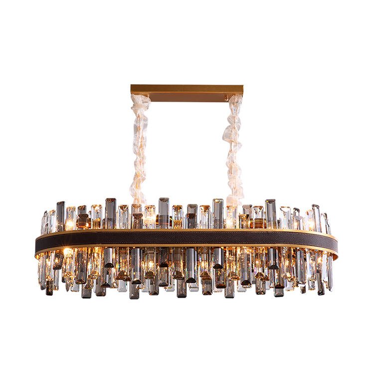 Decoration Pendant Lamp Hotel Living Room Steel Modern Led Luxury Ceiling Golden K9 Crystal Chandeliers