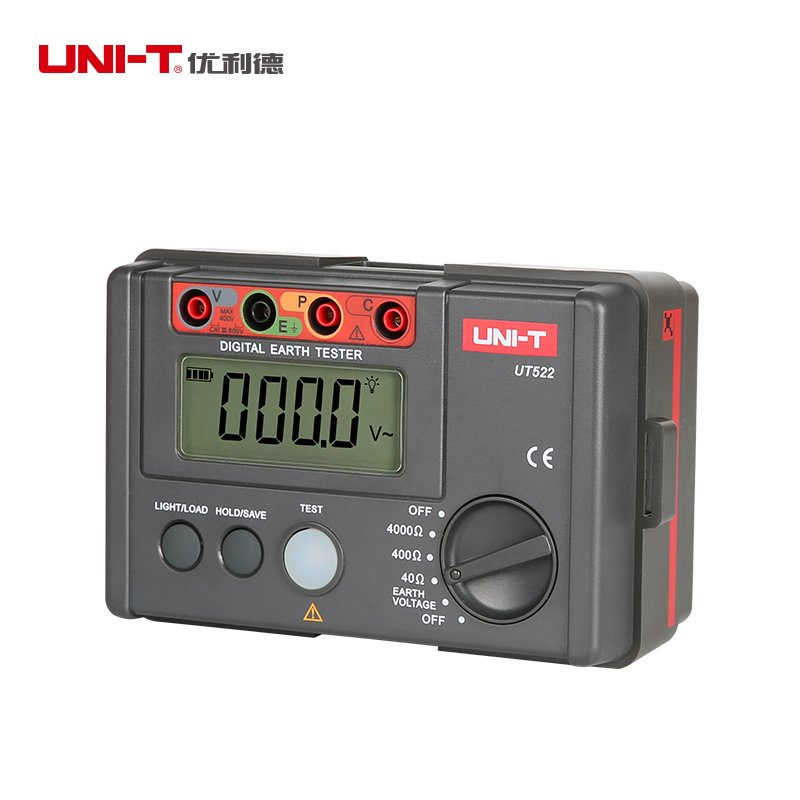 UNI-T UT522 Ground Resistance Tester Low Voltage Display Data Storage Overrange Display Auto Shutdown Earth Resistance Test
