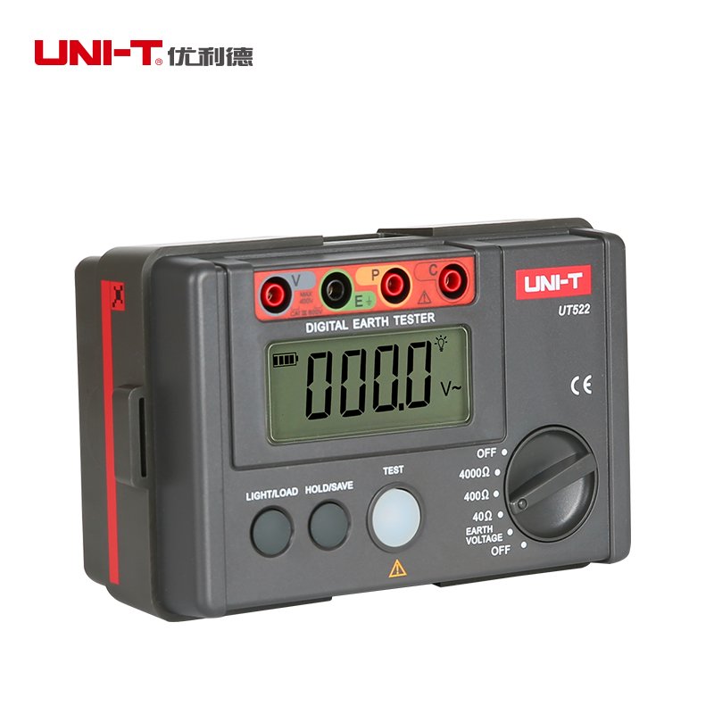 UNI-T UT522 Ground Resistance Tester Low Voltage Display Data Storage Overrange Display Auto Shutdown Earth Resistance Test