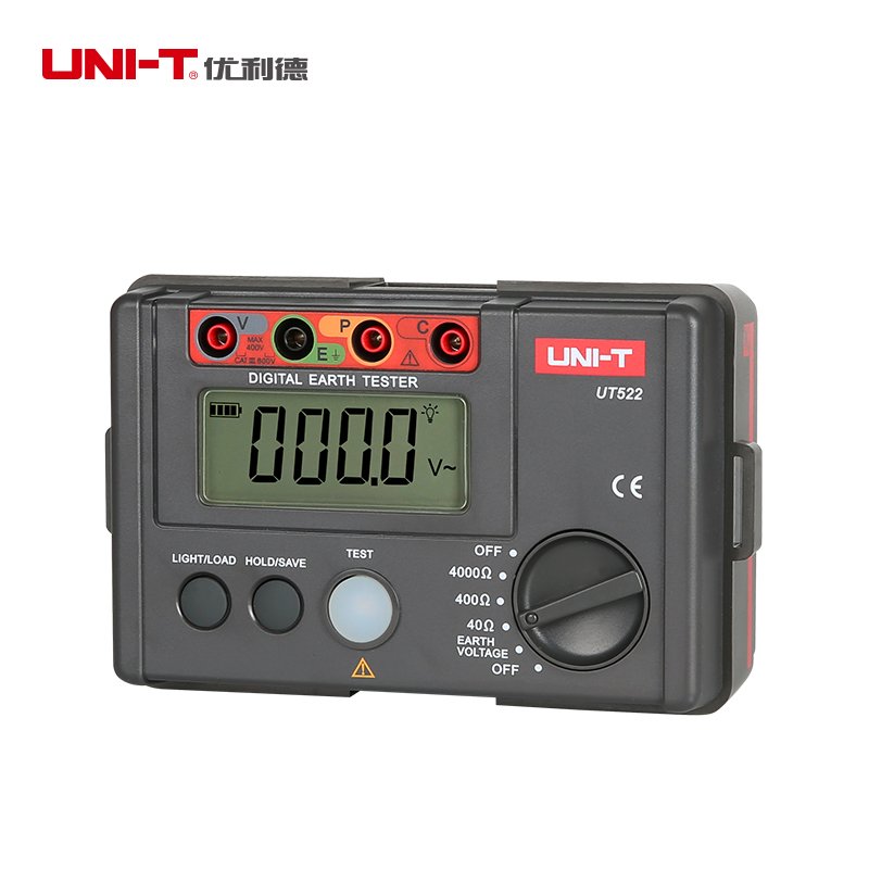 UNI-T UT522 Ground Resistance Tester Low Voltage Display Data Storage Overrange Display Auto Shutdown Earth Resistance Test