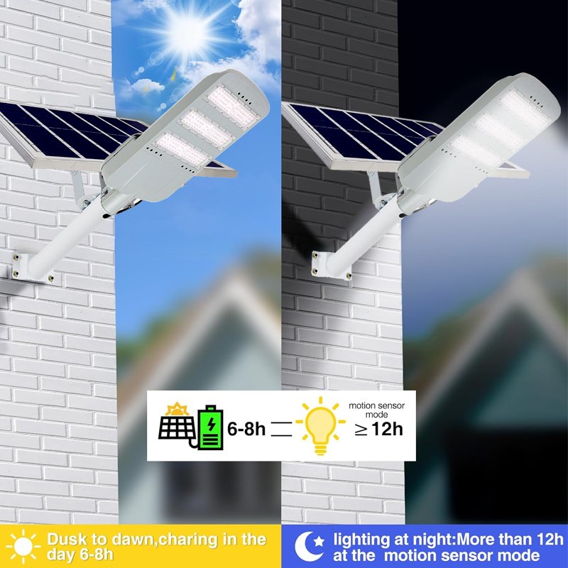 High Lumen 60W Outdoor Solar Street Light Waterproof IP65 Aluminum LED Lamp for Road 100W 150W 200W 250W 300W 400W 500W Series