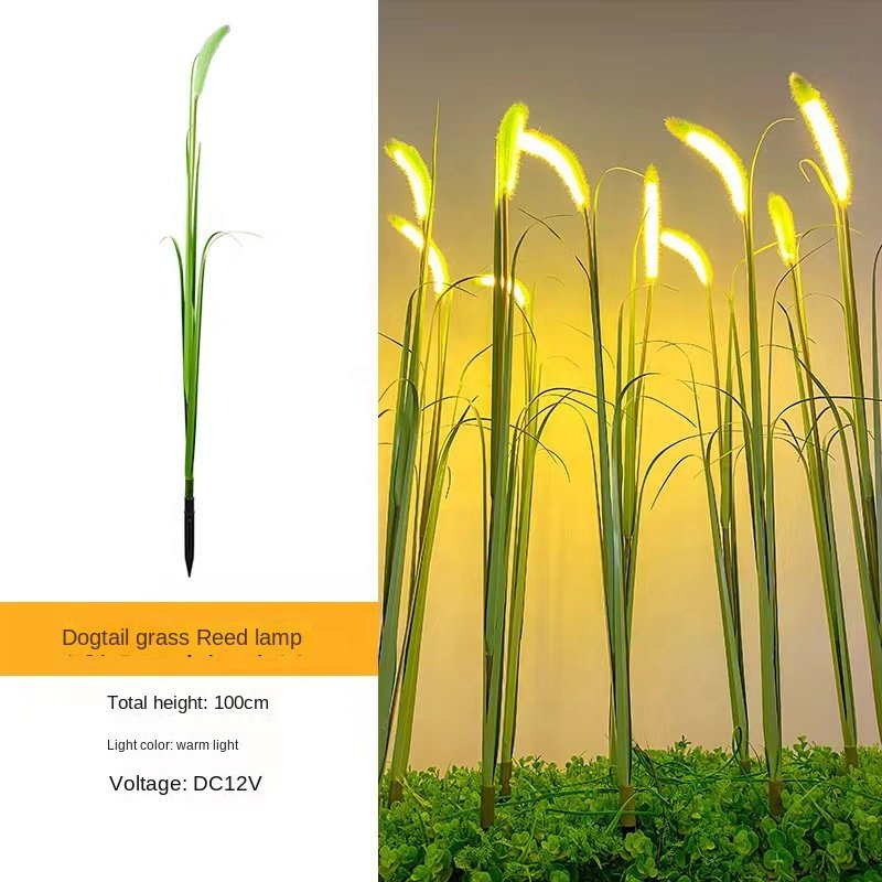 100cm Led Setaria Grass Ground Light Outdoor IP65 Waterproof Reed Light Decorative Landscape Lamp DC12V Garden Lawn Light