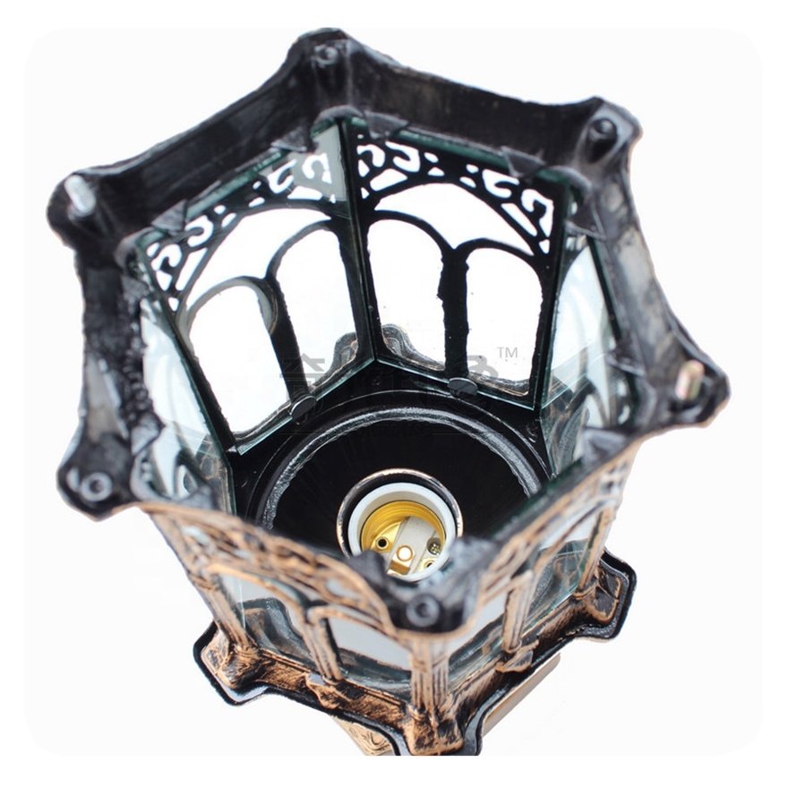 New Retro Outdoor Lantern Lighting Rustproof Garden Pillar Lightswaterproofal Villa Corridor Fence Wall Exterior Patio Lamp LED