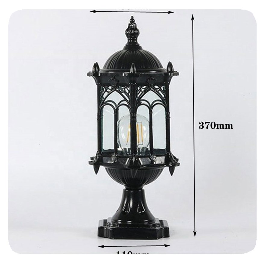 New Retro Outdoor Lantern Lighting Rustproof Garden Pillar Lightswaterproofal Villa Corridor Fence Wall Exterior Patio Lamp LED