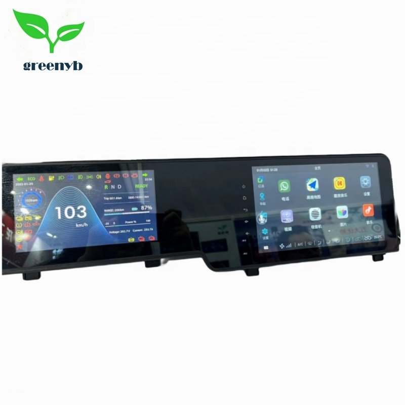 E654 Car Auto Meter 7+9 Inch Dual TFT Display Speedometer Multimedia Player for EV CAN Protocol Motorola Format 500kbps