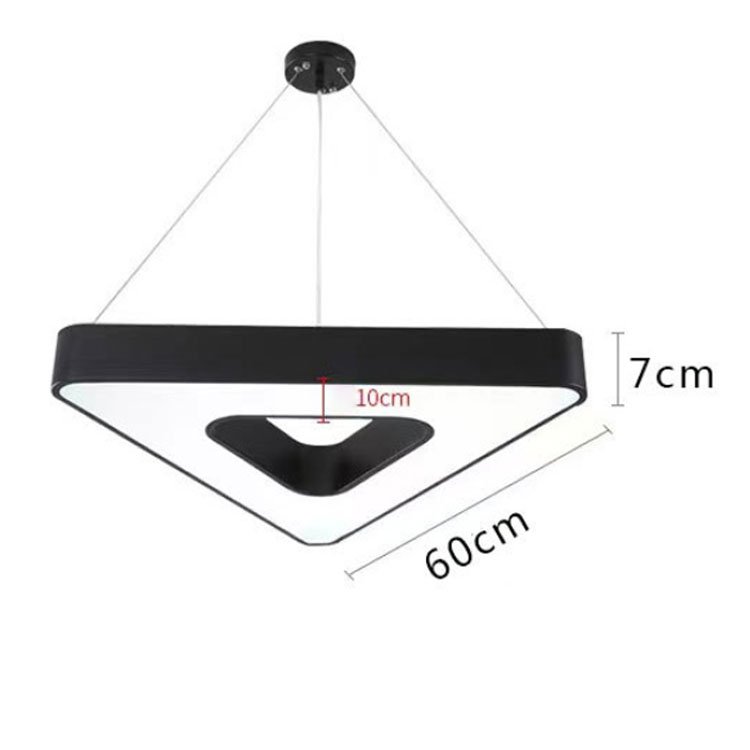 60/80/100/120cm Triangle Shape LED Ceiling Lamp Hanging Pendant Light for Supermarket Home Gymnasium School Classroom Library
