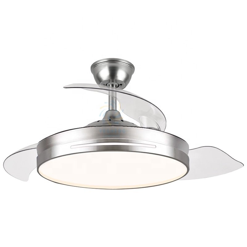 2047 Modern Grain Remote Control 42 Inch Bladeless 110/220v Ceiling Fans with Lights Lamp Led Designer Luz Con Ventilador