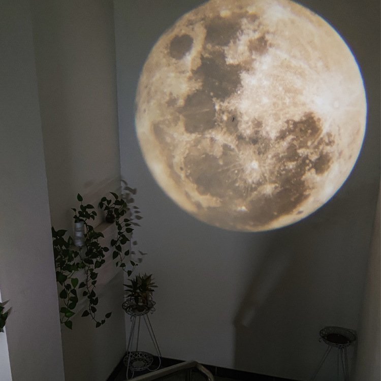 Moon Projection Lamp Creative Galaxy Light Projector Background Atmosphere Night Light Party Decor Birthday Gift Photo Props