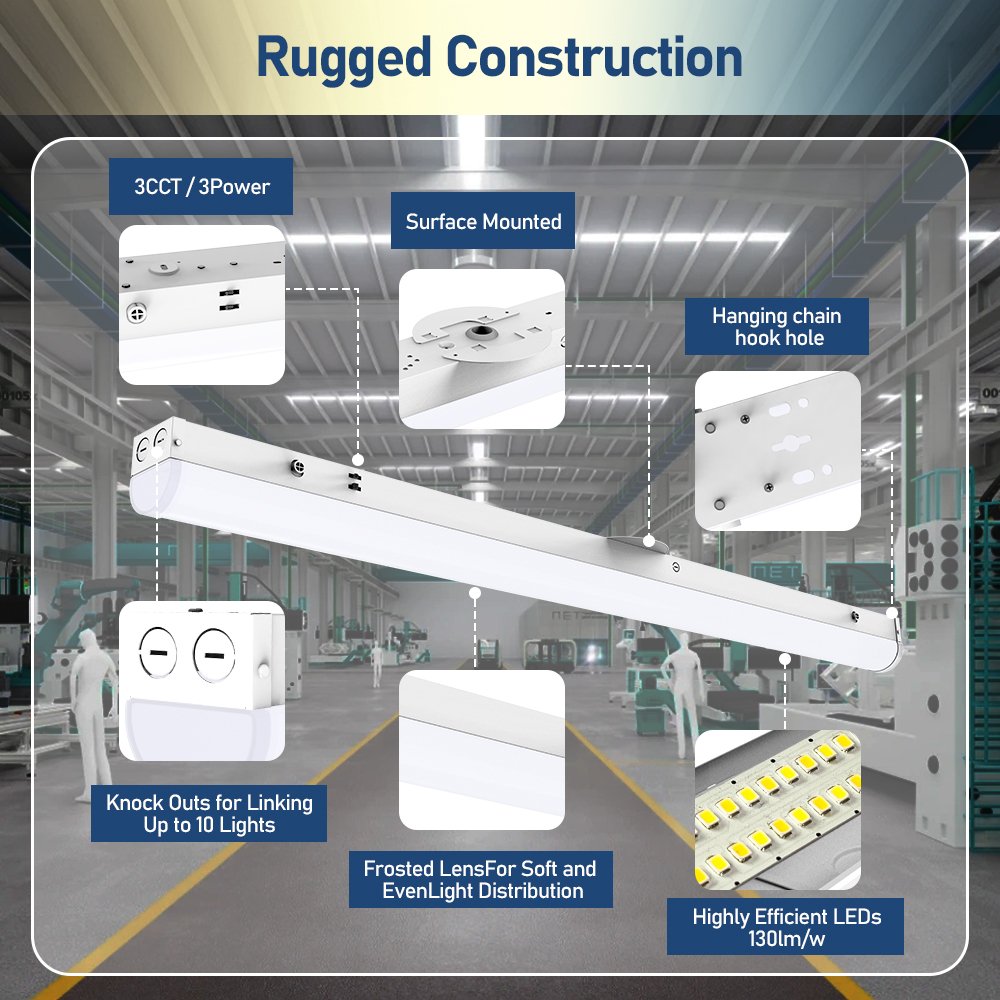 UL CUL DLC Premium Listing 4FT Led Strip Light Selectable Quick Shipping From US Warehouse