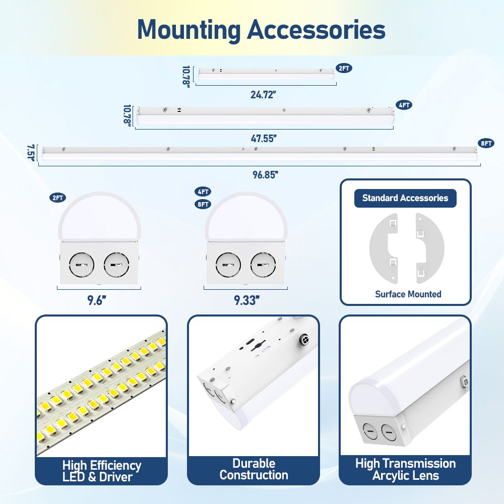 UL CUL DLC Premium Listing 4FT Led Strip Light Selectable Quick Shipping From US Warehouse