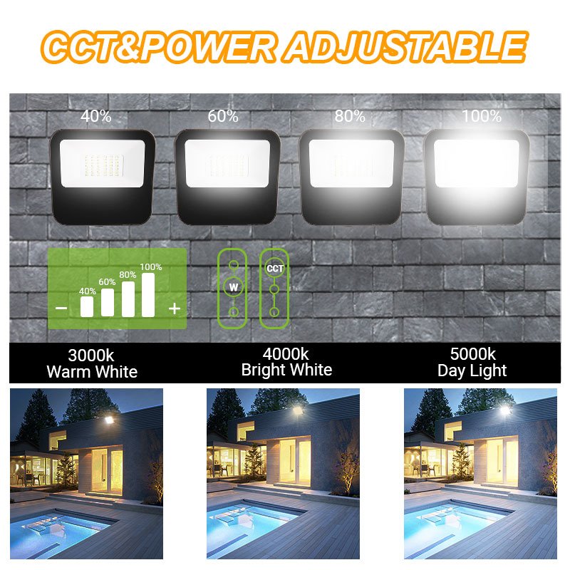New Arrival Outdoor Waterproof Remote Control Floodlight 15w 27w 40w 60w Led Flood Light