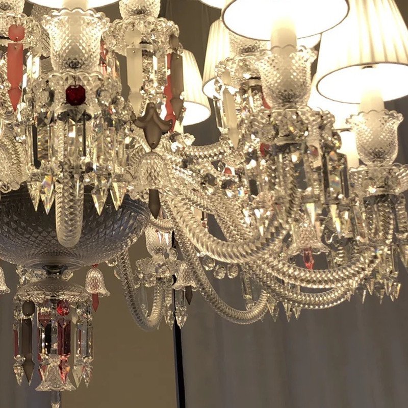 European Style Candle K9 Crystal Light Gold Crystal Chandelier for Villa Hotel Custom Luxury Chandelier