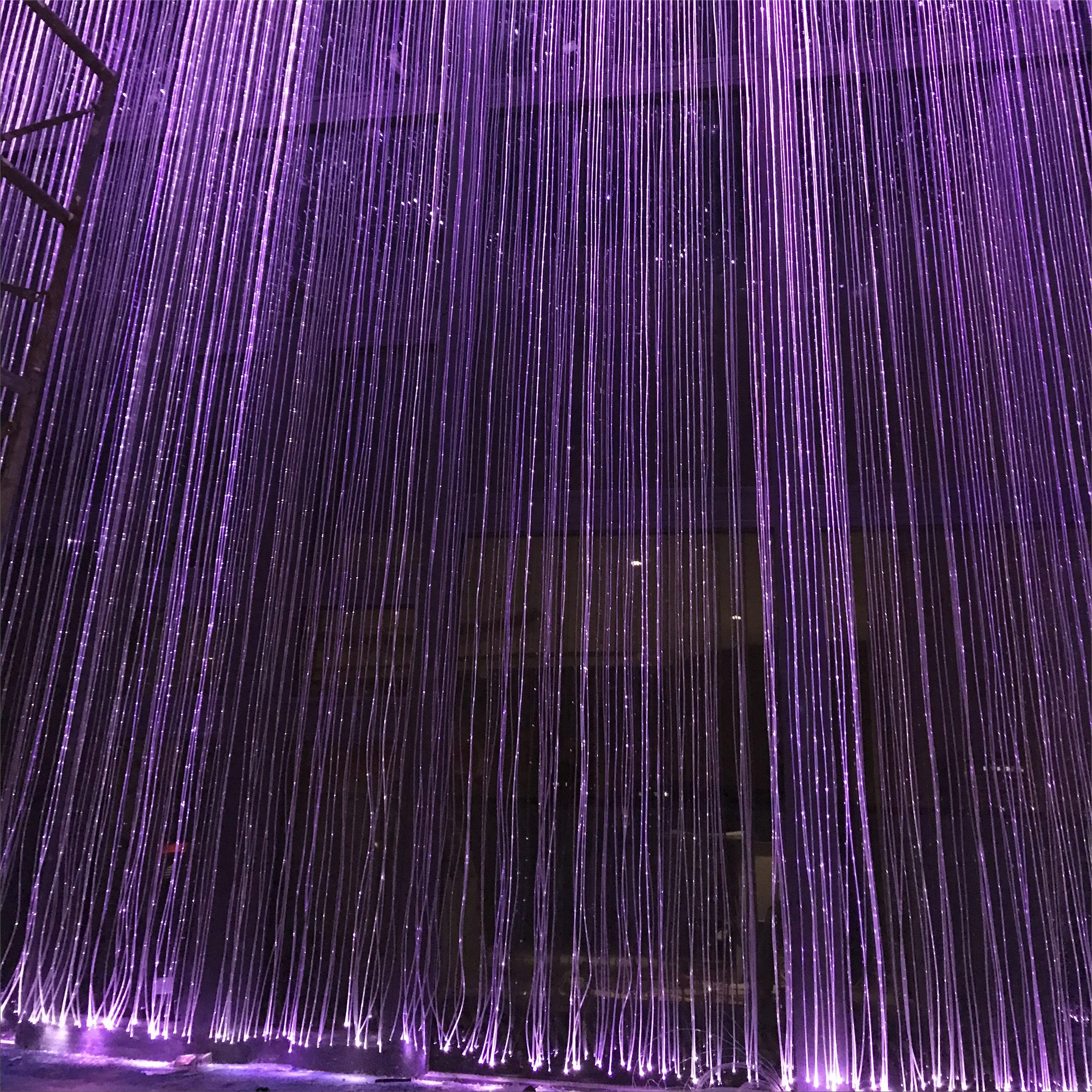 LED Fiber Optic Light Curtain with Colorful Flash Spot Starry Sky Outdoor