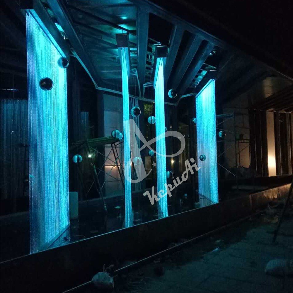 LED Fiber Optic Light Curtain with Colorful Flash Spot Starry Sky Outdoor