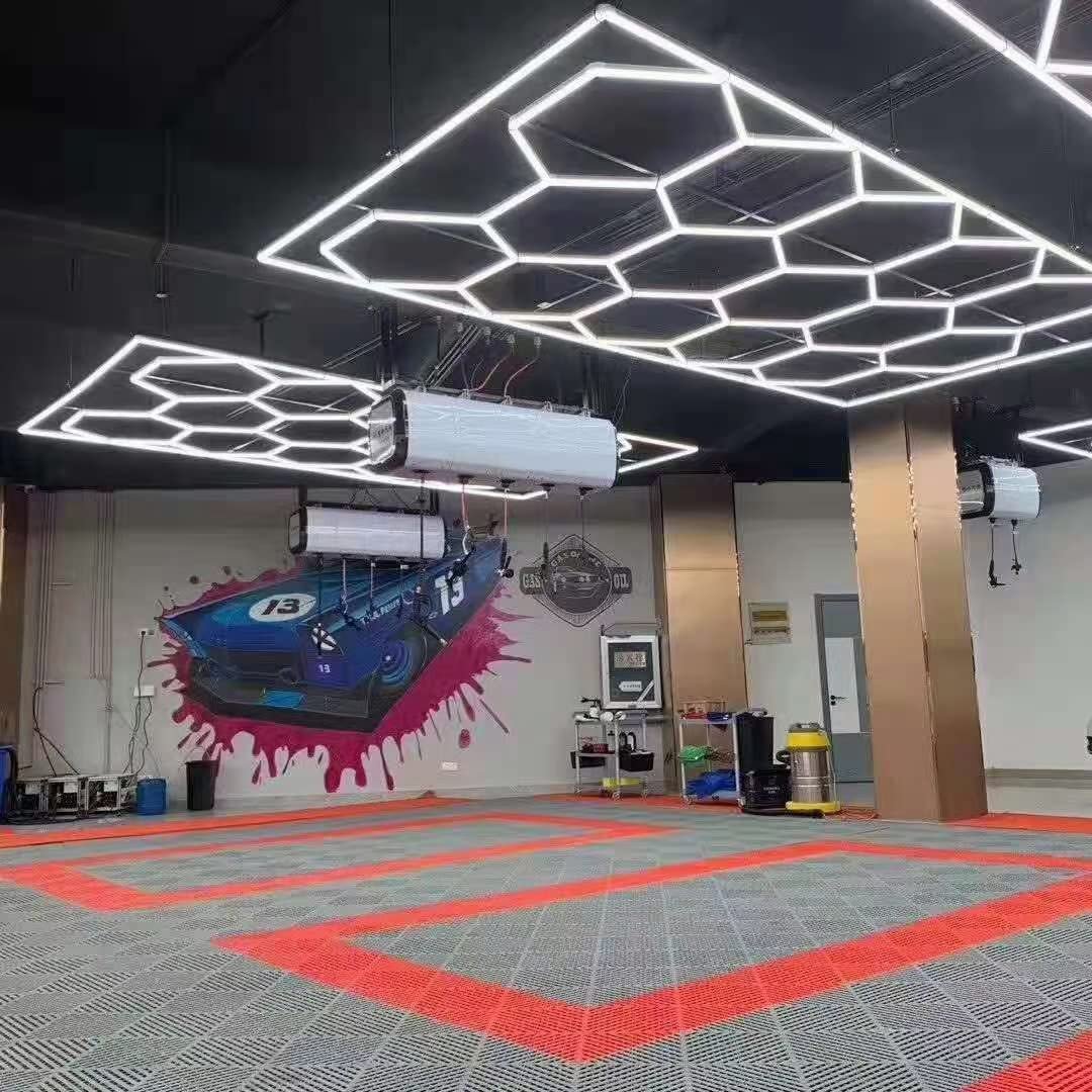 Professional Factory Produce LED Hexagonal Workshop Light for the Car Washing Barber Shop