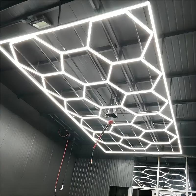 Professional Factory Produce LED Hexagonal Workshop Light for the Car Washing Barber Shop