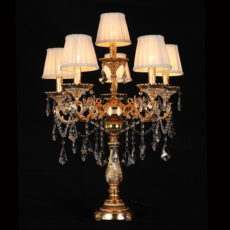 Modern Designer Decorative Corner Standing Unique Hotel Living Room Luxury Gold Vintage Glass Crystal Led Floor Lamps