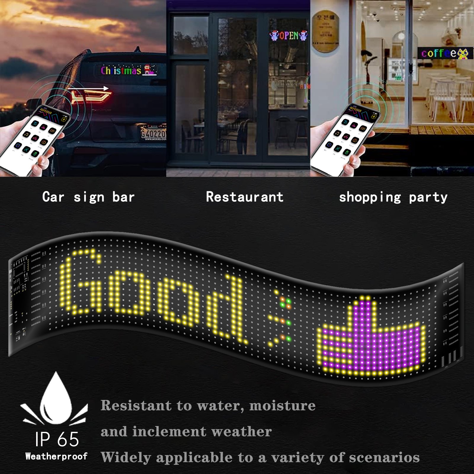 ECO RGB Pixel LED Panel Matrix Flexible FPCB Full Color Works Controllers Image Video Text Display DC5V Led Sign