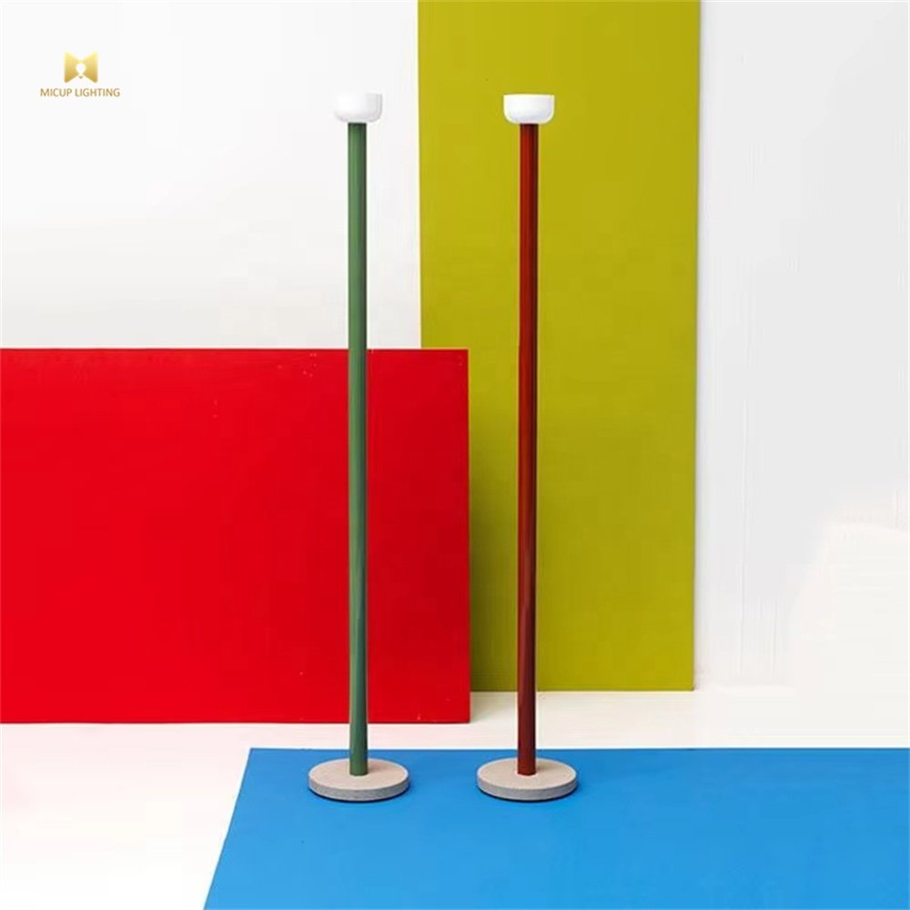 Fashion Nordic Design Minimalist Colorful Floor Lamp Living Room Sofa Corner Bedroom Glass LED Floor Light