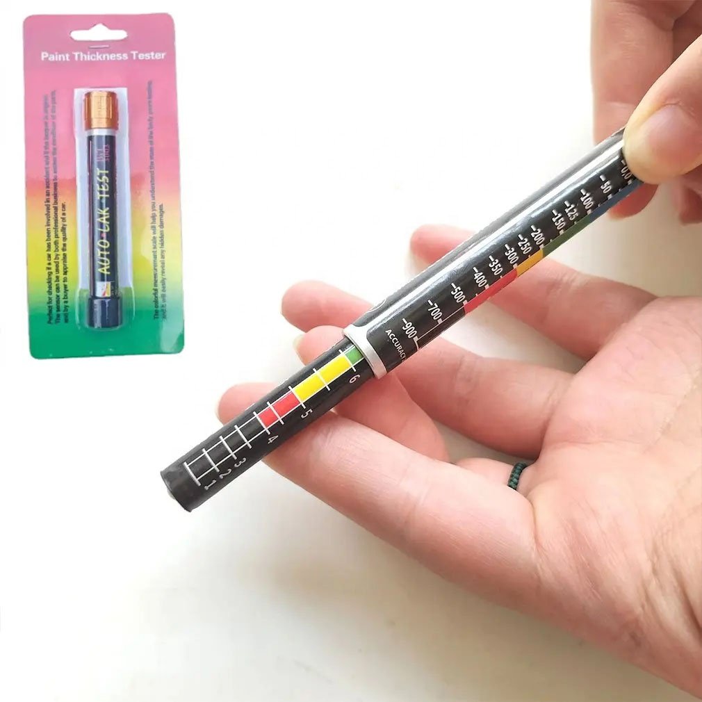 Thickness Tester Meter Gauge Auto Paint Crash Check Test Paint Tester Car Paint Test Pen with Magnetic Tip Scale Tools