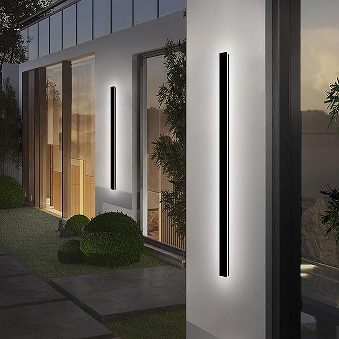 Modern Outdoor LED Wall Lamp 30cm to 240cm Waterproof IP65 Strip Linear Wall Lights 5CCT/6CCT for Hotel Garden Villa Decorative