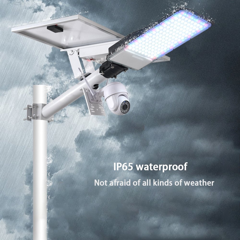 Solar Monitoring Street Light Outdoor LED Waterproof 200W HD Camera 4GWiFi Smart square Villa Lighting Garden Street Light