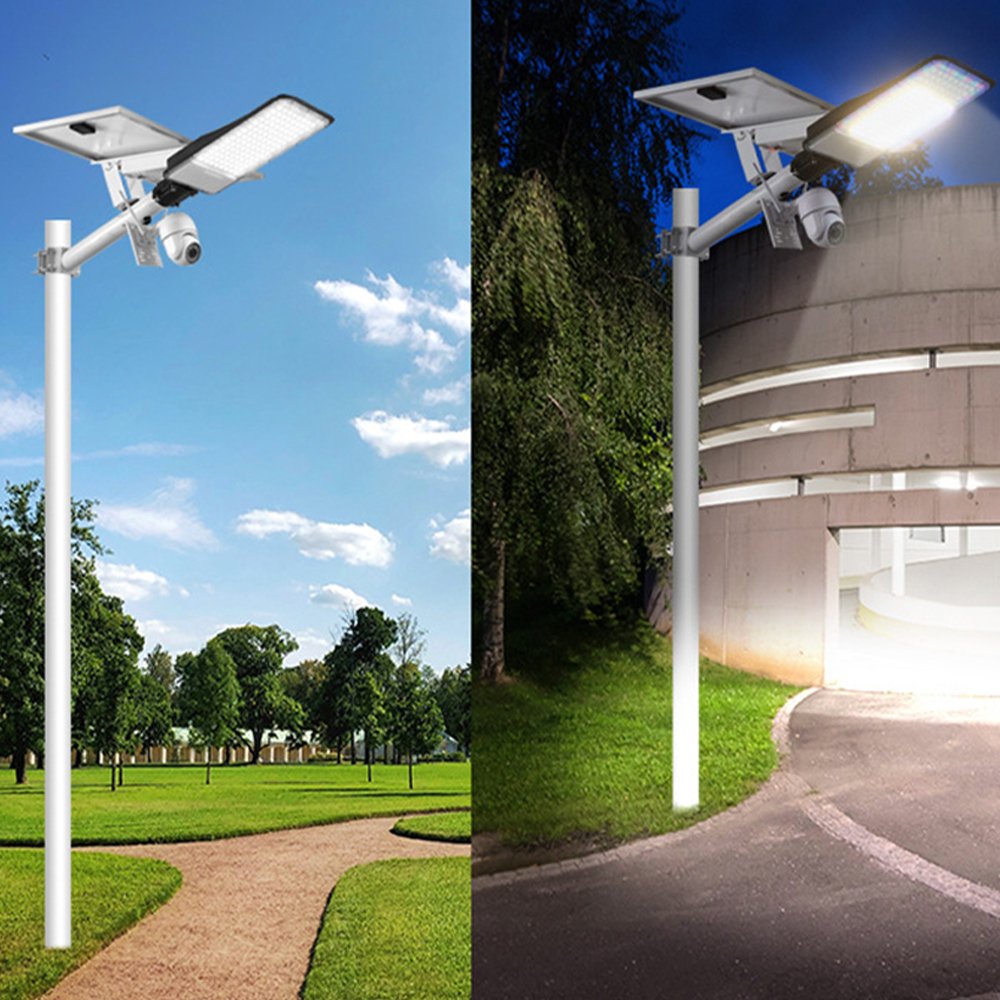 Solar Monitoring Street Light Outdoor LED Waterproof 200W HD Camera 4GWiFi Smart square Villa Lighting Garden Street Light