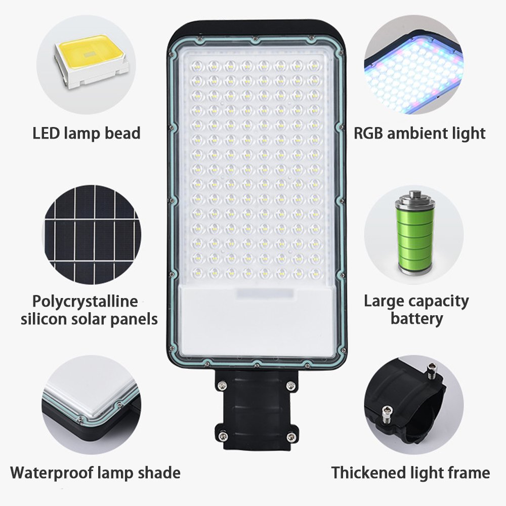 Solar Monitoring Street Light Outdoor LED Waterproof 200W HD Camera 4GWiFi Smart square Villa Lighting Garden Street Light
