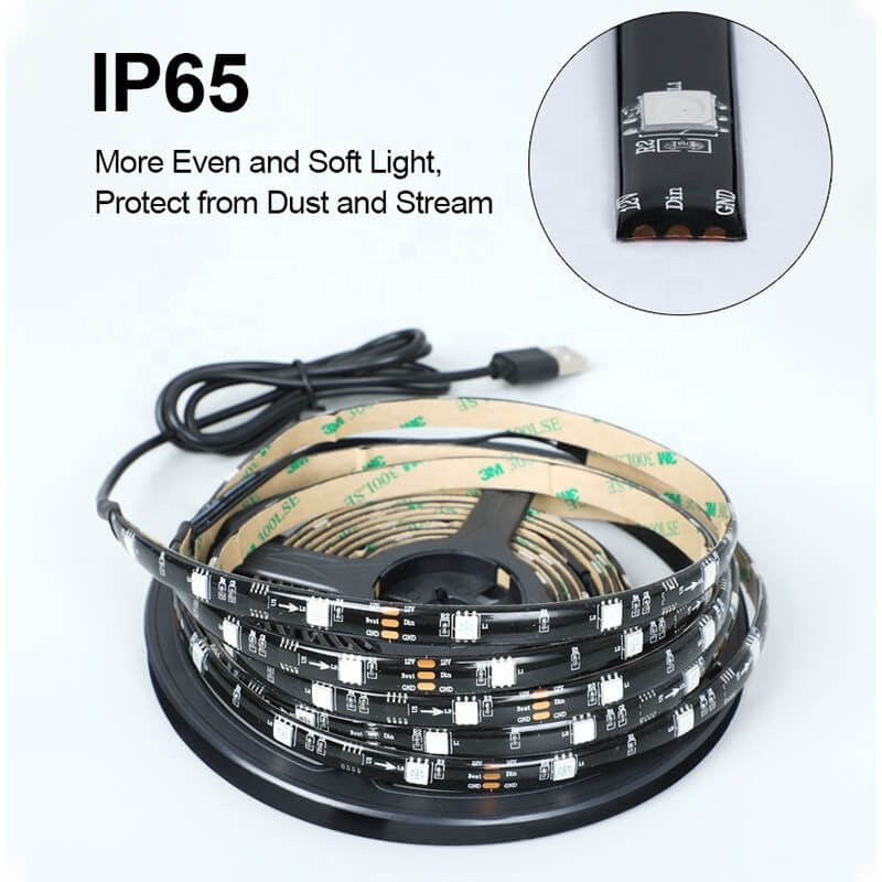 TV Backlight Color Sync Adaptive 55-85 Inch TV Waterproof RGBIC Ambilight TV LED Backlight Strip Light with Sync Box