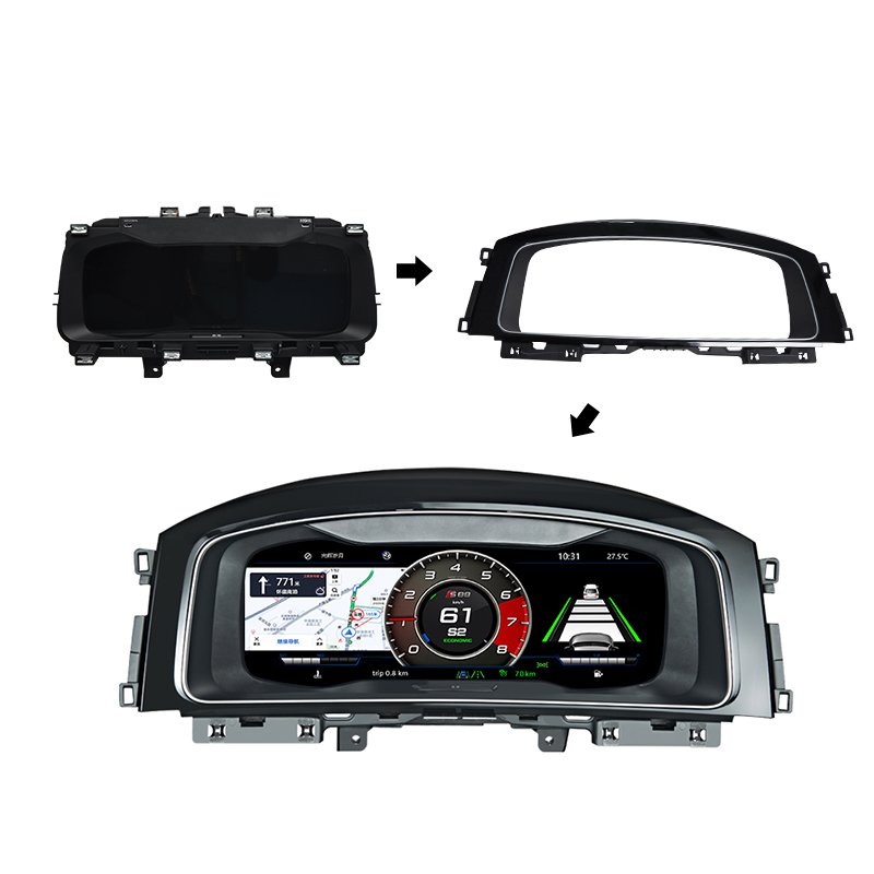 Car Speedometer 12.3 Inch Linux System Dashboard for Volkswagen VW Golf 7 Sportsvan 2014-2020 Car LCD Instrument Auto Meter