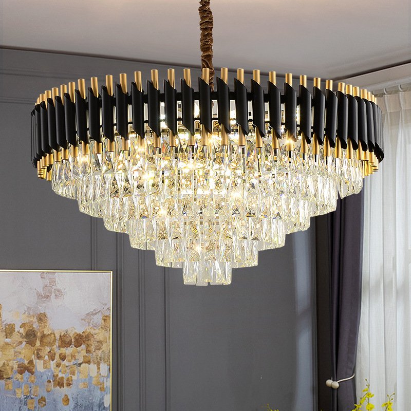 High Quality Nordic Luxury Hotel Decorative Modern Led Crystal Ceiling Pendant Light Chandelier Ceiling Light for Living Room